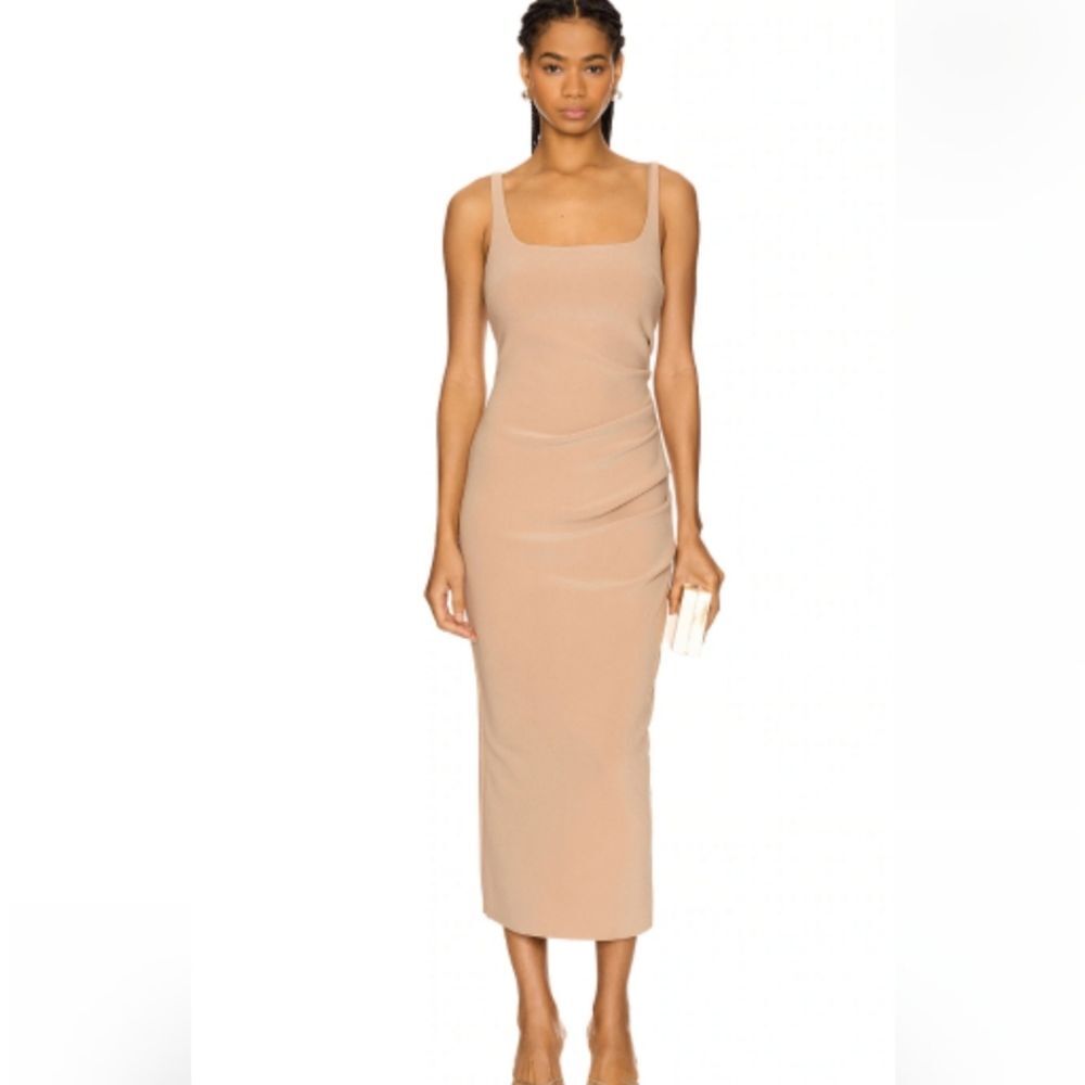 Bec + Bridge Karina Tuck Dress Size 12 Camel